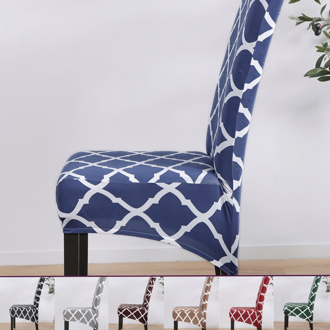 Dining Chair Slipcovers Parsons Chair covers Patterned Multi Coloured Chair Covers
