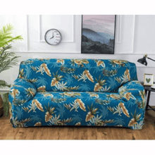 Load image into Gallery viewer, Standard Sofa Slipcovers | Grey, Green, Blue | Universal Tropical & Camo Multi coloured Patterned Sofa Cover