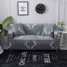 Load image into Gallery viewer, Standard Sofa Slipcovers | Stylish Grey Deer Antlers | Patterned Sofa & Couch Cover