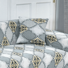 Load image into Gallery viewer, Sectional Sofa Slipcovers  | Grey, orange, Blue  | Multi Coloured Patterned Corner Sofa Cover