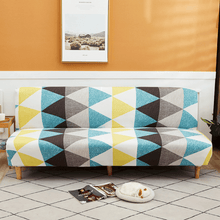 Load image into Gallery viewer, Sofa Bed Slipcovers | 2 Seater Multi Coloured Fabric  Patterned Medium Sofa Bed Cover