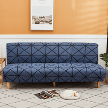 Load image into Gallery viewer, Sofa Bed Slipcovers | 2 Seater Multi Coloured Laser & Buttons Styled Medium Patterned Fabric Sofa Bed Cover