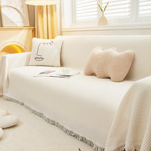 Load image into Gallery viewer, Sofa Throw | Light Coffee, Beige, Grey |  Neutral Weave Throw - Multicoloured Chenille Fabric Sofa Cover