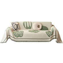 Load image into Gallery viewer, Sofa Throw | Yellow, Grey, Green | Pumpkin Fruit Patterned Multicoloured Chenille Fabric Sofa Cover