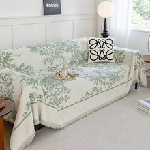 Load image into Gallery viewer, Sofa Throw | Black, Grey, Orange, Khaki, Green | Bayberry tree Patterned |  Multi coloured Chenille Sofa Cover