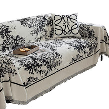 Load image into Gallery viewer, Sofa Throw | Black, Grey, Orange, Khaki, Green | Bayberry tree Patterned |  Multi coloured Chenille Sofa Cover