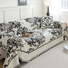 Load image into Gallery viewer, Sofa Throw | Black, Grey, Orange, Khaki, Green | Bayberry tree Patterned |  Multi coloured Chenille Sofa Cover