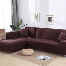Load image into Gallery viewer, Sectional Sofa Slipcovers | Black, Grey, Coffee, Camel | Plain Solid Coloured Universal Corner Sofa Cover
