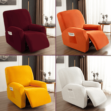 Load image into Gallery viewer, Arm Chair Slipcovers | Recliner | Red, Orange, Yellow, White | Plain Velvet Solid Coloured Armchair Covers