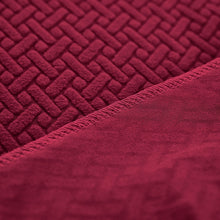 Load image into Gallery viewer, Recliner Sofa Slipcovers | 1, 2, 3, 4 Seater | Wine Red | Jacquard Solid Coloured Universal Recliner Sofa cover
