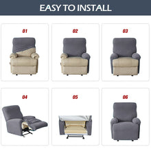 Load image into Gallery viewer, Recliner Sofa Slipcovers | 1, 2, 3, 4 Seater | Sage Green | Jacquard Solid Coloured Universal Recliner Sofa cover