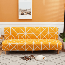 Load image into Gallery viewer, Sofa Bed Slipcovers | 2 Seater Multi Coloured Laser & Buttons Styled Medium Patterned Fabric Sofa Bed Cover