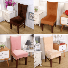 Load image into Gallery viewer, Dining Chair Slipcovers | Brown, Camel, Pink, Light Pink | Thick Solid Coloured Chair Cover