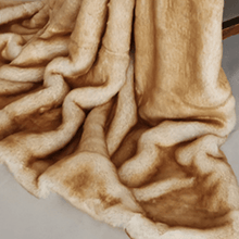 Load image into Gallery viewer, Sofa Throw Blanket | Yellow Soft Faux Fur Patterned Thick Sofa Throw Blanket cover