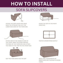 Load image into Gallery viewer, Standard Sofa Slipcovers | Stylish Grey Deer Antlers | Patterned Sofa & Couch Cover