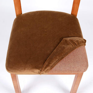Chair Seat Cushion Slipcovers | Plain, Solid Coloured Dining Chair Seat Cushion Covers
