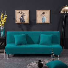 Load image into Gallery viewer, Sofa Bed Slipcovers | Stylish Plain Coloured | Deep Blue, Blue, Autumn Yellow, Green | Fabric Sofa Bed Cover
