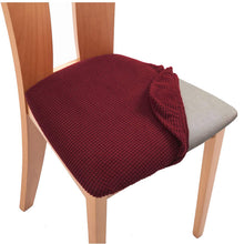 Load image into Gallery viewer, Chair Seat Cushion Slipcovers | Jacquard, Solid Coloured Chair Seat Cushion Covers