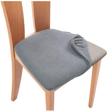 Load image into Gallery viewer, Chair Seat Cushion Slipcovers | Jacquard, Solid Coloured Chair Seat Cushion Covers