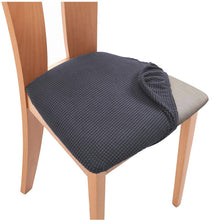 Load image into Gallery viewer, Chair Seat Cushion Slipcovers | Jacquard, Solid Coloured Chair Seat Cushion Covers