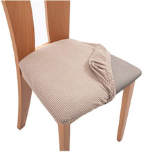 Load image into Gallery viewer, Chair Seat Cushion Slipcovers | Jacquard, Solid Coloured Chair Seat Cushion Covers