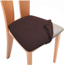 Load image into Gallery viewer, Chair Seat Cushion Slipcovers | Jacquard, Solid Coloured Chair Seat Cushion Covers