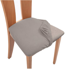 Load image into Gallery viewer, Chair Seat Cushion Slipcovers | Jacquard, Solid Coloured Chair Seat Cushion Covers