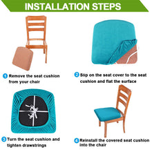 Load image into Gallery viewer, Chair Seat Cushion Slipcovers | Plain, Solid Coloured Dining Chair Seat Cushion Covers