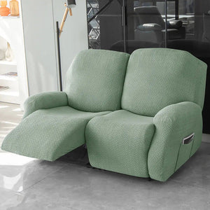 Recliner Sofa Slipcovers | 1, 2, 3, 4 Seater | Sage Green | Jacquard Solid Coloured Universal Recliner Sofa cover