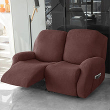 Load image into Gallery viewer, Recliner Sofa Slipcovers | 1, 2, 3, 4 Seater | Coffee | Jacquard Solid Coloured Universal Recliner Sofa cover