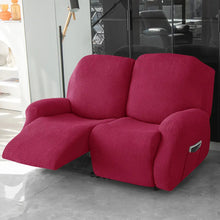 Load image into Gallery viewer, Recliner Sofa Slipcovers | 1, 2, 3, 4 Seater | Wine Red | Jacquard Solid Coloured Universal Recliner Sofa cover