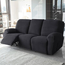 Load image into Gallery viewer, Recliner Sofa Slipcovers | 1, 2, 3, 4 Seater | Black | Jacquard Solid Coloured Universal Recliner Sofa cover