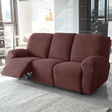 Load image into Gallery viewer, Recliner Sofa Slipcovers | 1, 2, 3, 4 Seater | Coffee | Jacquard Solid Coloured Universal Recliner Sofa cover