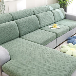 Sofa Slipcovers | Patterned Solid Coloured Jacquard Sofa Cushion Covers