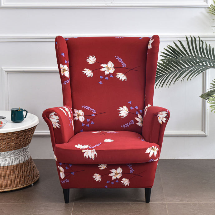 Arm Chair Slipcovers | Wingback Chair | Flower Patterned, Multicoloured Chair Covers