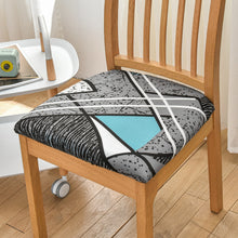 Load image into Gallery viewer, Chair Seat Cushion Slipcovers | Patterned, Multi Coloured Dining Chair Seat Cushion Covers