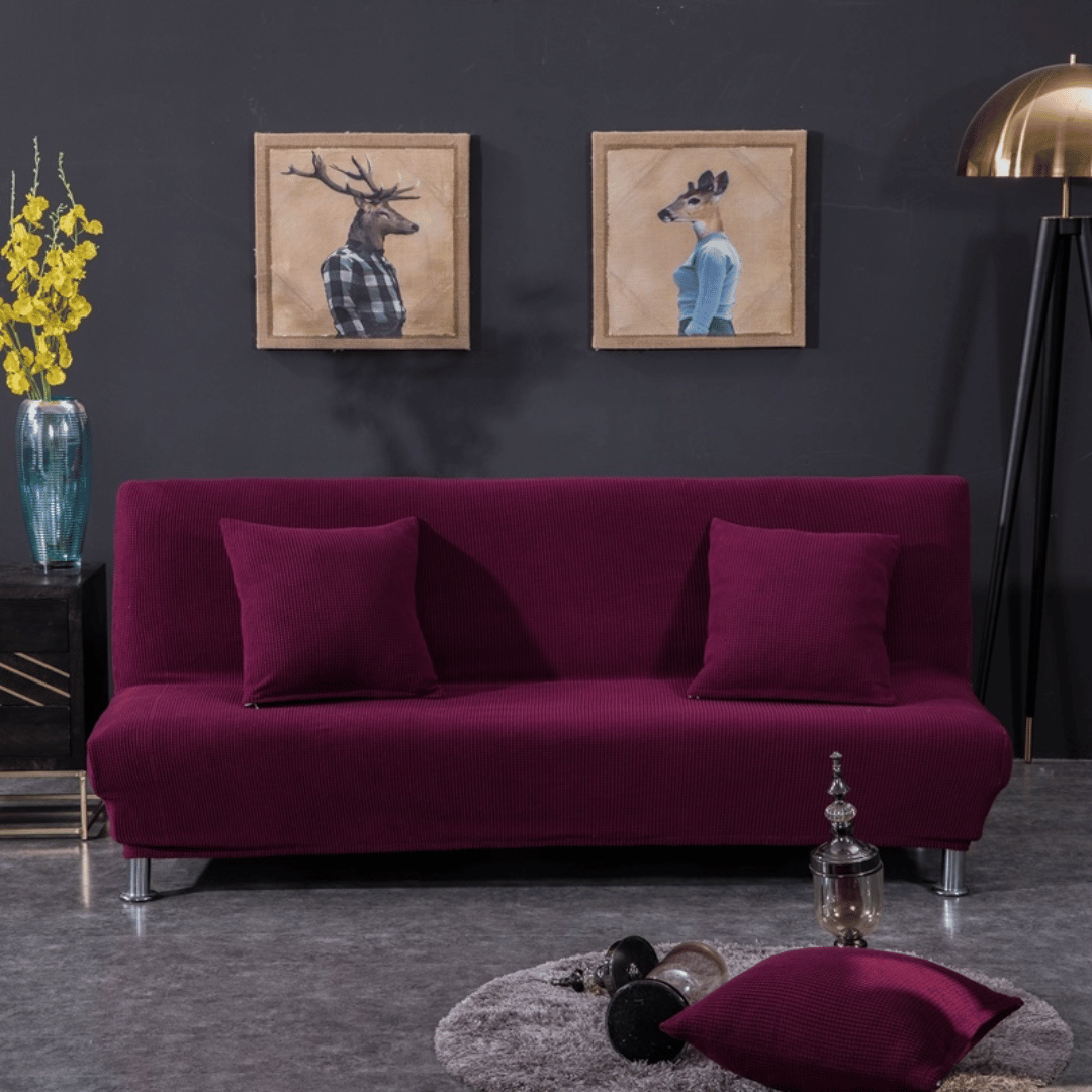 Sofa Bed Slipcover - Wine Red