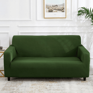 Standard Sofa Slipcovers | Dark & Light Green | Plain Solid Coloured Sofa Cover