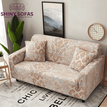 Load image into Gallery viewer, Standard Sofa Slipcovers | Universal Beige Flower &amp; Sketch Patterned Sofa Cover