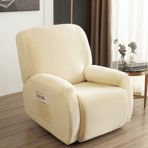 Arm Chair Slipcovers | Recliner | Coffee, Brown, Camel, Beige | Plain Velvet Solid Coloured Armchair covers