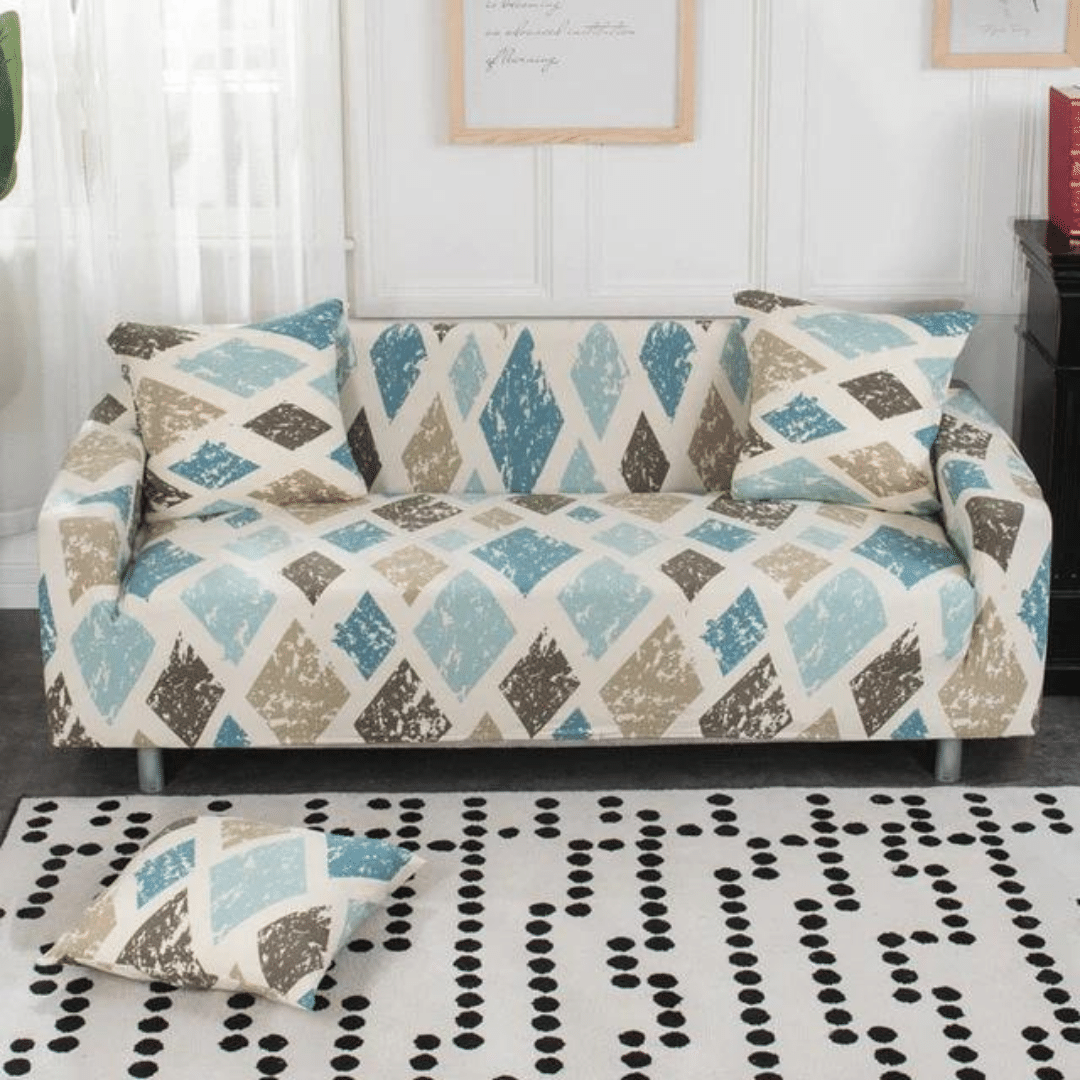 Standard Sofa Slipcover: Patterned, Multicoloured