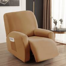 Load image into Gallery viewer, Arm Chair Slipcovers | Recliner | Coffee, Brown, Camel, Beige | Plain Velvet Solid Coloured Armchair covers