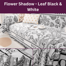 Load image into Gallery viewer, Throw Blanket | Black &amp; White | Plants &amp; Leaf Patterned Multi colour Sofa Cover