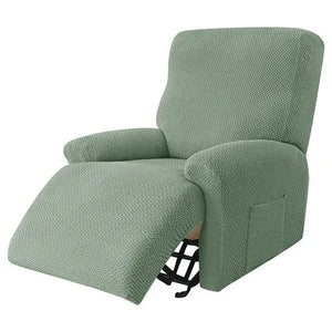 Recliner Sofa Slipcovers | 1, 2, 3, 4 Seater | Sage Green | Jacquard Solid Coloured Universal Recliner Sofa cover