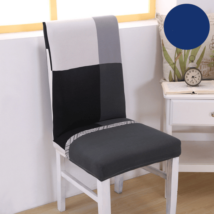 Dining Chair Slipcovers | Black & Grey | Patterned Multi Coloured Chair Cover