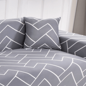 Sectional Sofa Slipcovers  | Grey, orange, Blue  | Multi Coloured Patterned Corner Sofa Cover