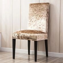 Load image into Gallery viewer, Dining Chair Slipcovers | Shiny, Solid Coloured Luxurious Parsons Dining Chair Covers