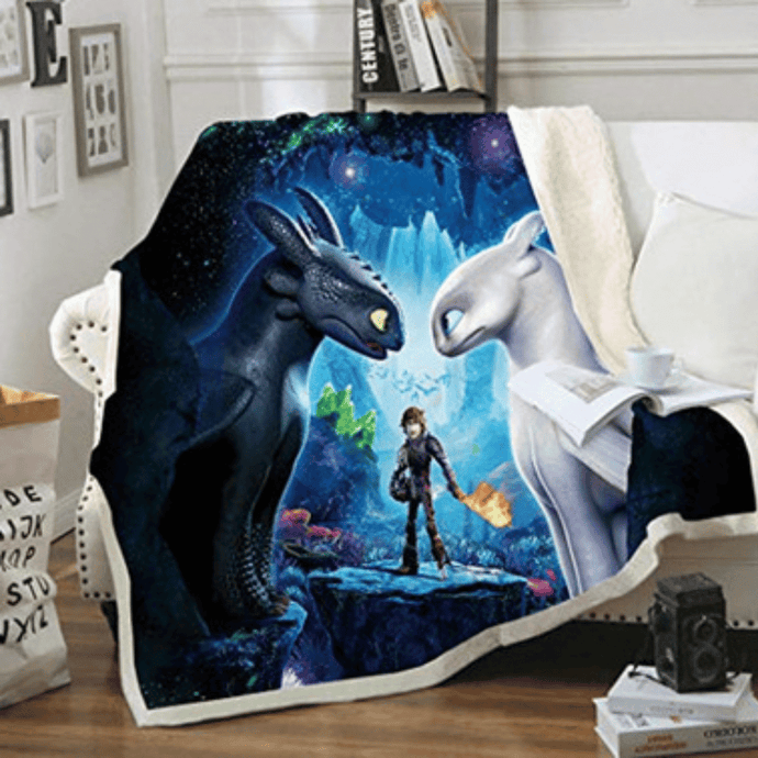 Throw Blanket |  How To Train Your Dragon Patterned Thick Sofa Throw Blanket cover