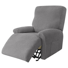 Load image into Gallery viewer, Recliner Sofa Slipcovers | 1, 2, 3, 4 Seater | Grey | Jacquard Solid Coloured Universal Recliner Sofa cover