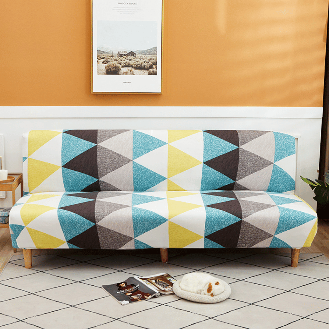 Shiny Sofas modern geometric sofa slipcover